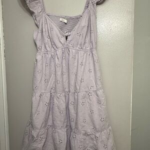 Hollister Lilac Eyelet Dress